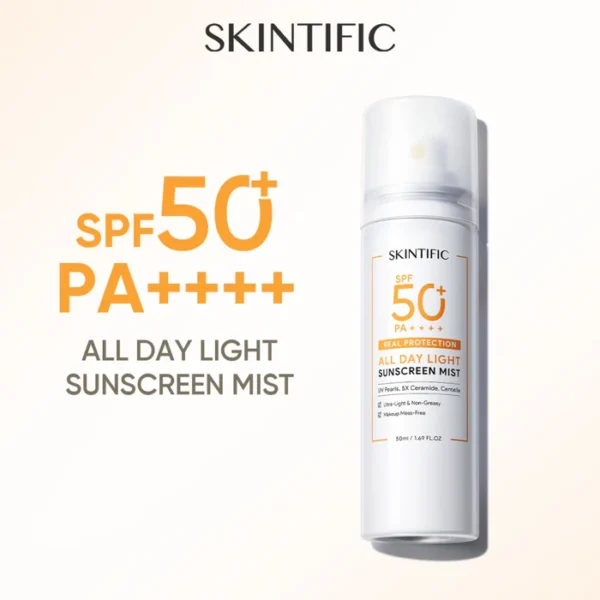 SKINTIFIC Tabir Surya Ringan Sepanjang Hari SPF50 PA++++ Tabir Surya 50ML