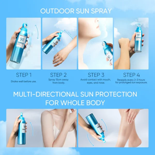 SKINTIFIC Outdoor Sunscreen Spray SPF 50+ PA++++ 250ml - Gambar 6