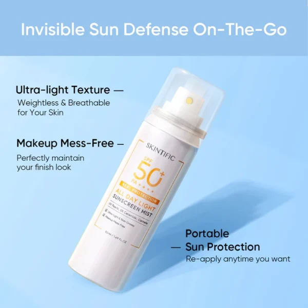 SKINTIFIC Tabir Surya Ringan Sepanjang Hari SPF50 PA++++ Tabir Surya 50ML - Gambar 4